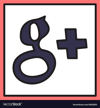 Google plus icons on background vector image