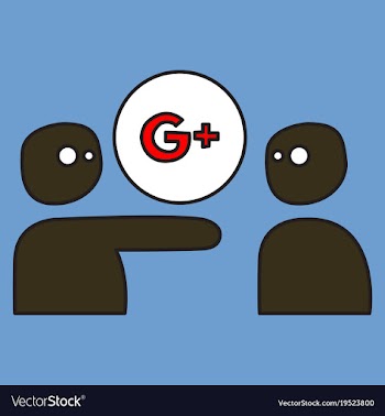 Google plus icons on background vector image