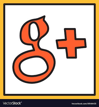 Google plus icons on background vector image