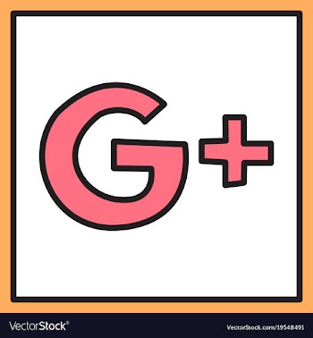 Google plus icons on background vector image