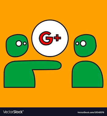 Google plus icons on background vector image