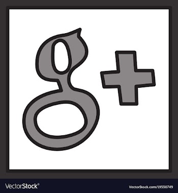 Google plus icons on background vector image