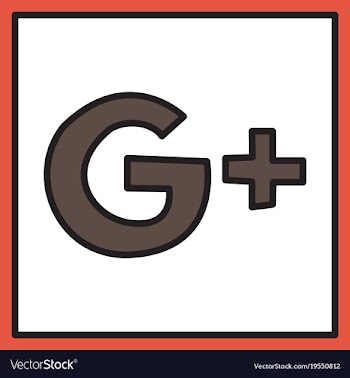 Google plus icons on background vector image