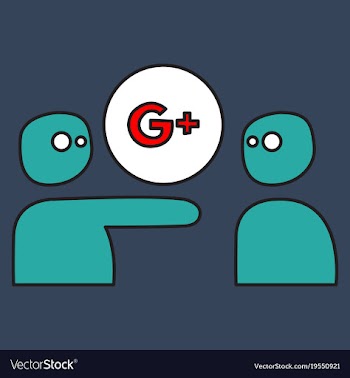 Google plus icons on background vector image
