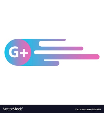Google plus icons on white background vector image