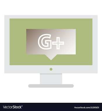 Google plus icons on white background vector image