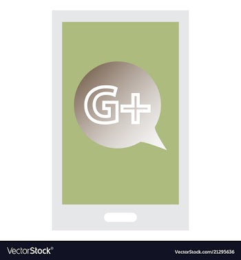 Google plus icons on white background vector image