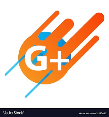 Google plus icons on white background vector image