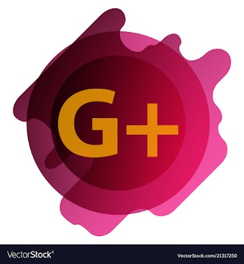 Google plus icons on white background vector image