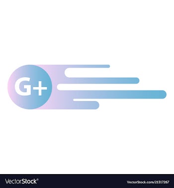 Google plus icons on white background vector image