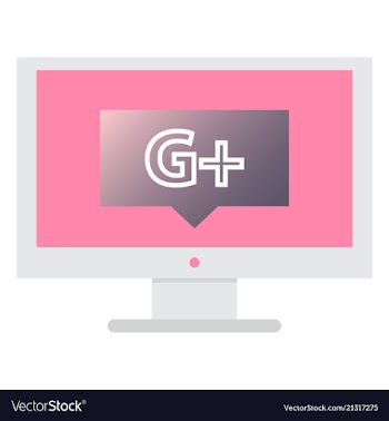 Google plus icons on white background vector image