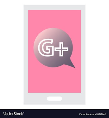 Google plus icons on white background vector image