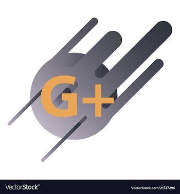 Google plus icons on white background vector image