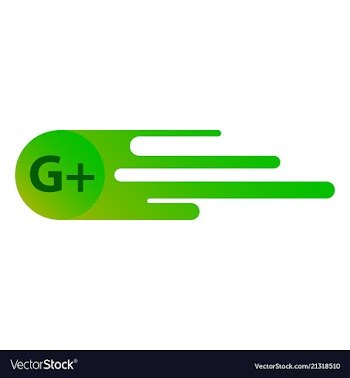 Google plus icons on white background vector image