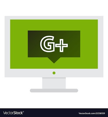 Google plus icons on white background vector image