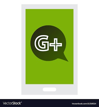 Google plus icons on white background vector image