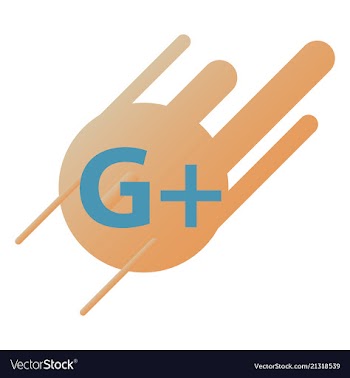 Google plus icons on white background vector image