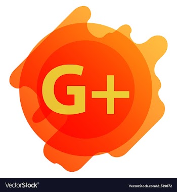 Google plus icons on white background vector image