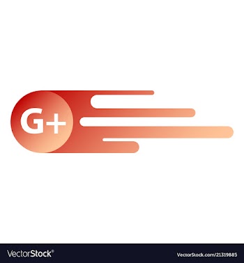Google plus icons on white background vector image