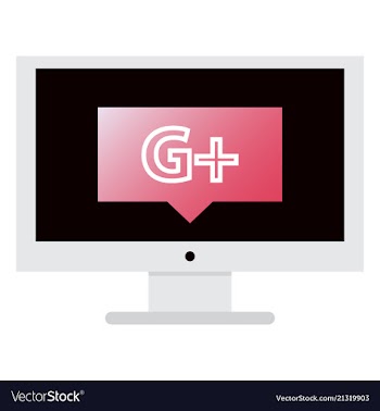 Google plus icons on white background vector image