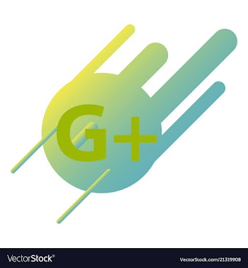 Google plus icons on white background vector image