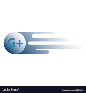 Google plus icons on white background vector image
