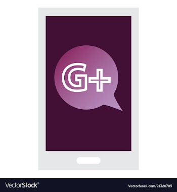 Google plus icons on white background vector image