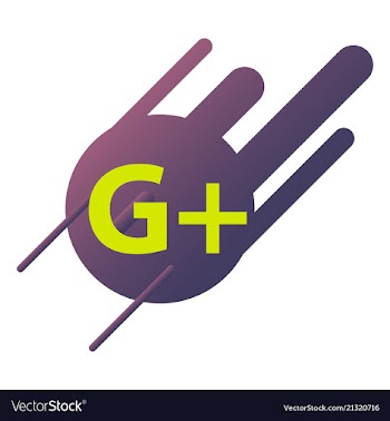 Google plus icons on white background vector image