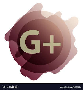 Google plus icons on white background vector image