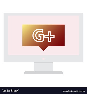 Google plus icons on white background vector image
