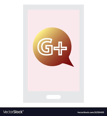Google plus icons on white background vector image