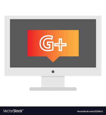 Google plus icons on white background vector image