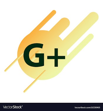 Google plus icons on white background vector image