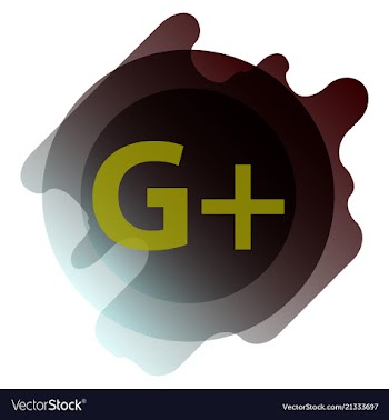 Google plus icons on white background vector image