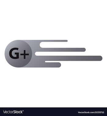 Google plus icons on white background vector image