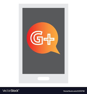 Google plus icons on white background vector image