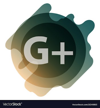 Google plus icons on white background vector image