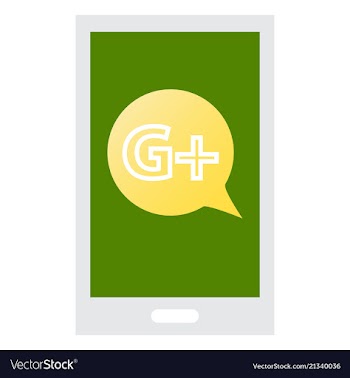Google plus icons on white background vector image