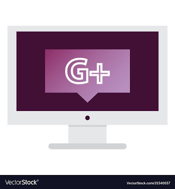 Google plus icons on white background vector image