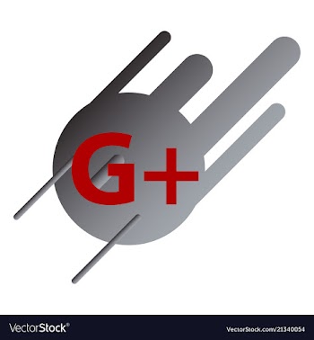 Google plus icons on white background vector image