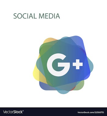 Google plus icons on white background vector image