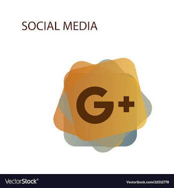 Google plus icons on white background vector image