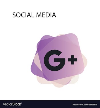 Google plus icons on white background vector image