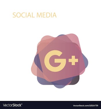 Google plus icons on white background vector image