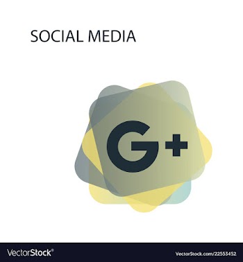 Google plus icons on white background vector image