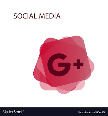 Google plus icons on white background vector image
