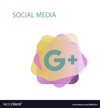 Google plus icons on white background vector image