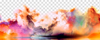 , Gorgeous color smoke background, multicolored smoke transparent background PNG clipart