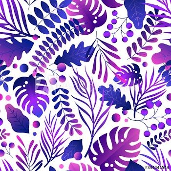 Gorgeous seamless pattern with tropical leaves