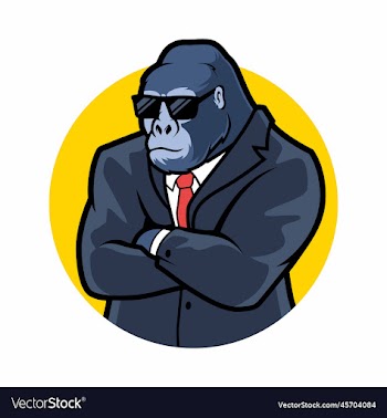 gorilla cartoon character mascot design